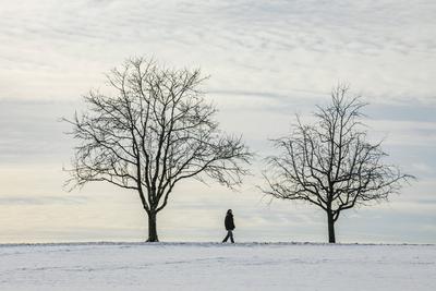 Winterzauber auf der Schw?bischen Alb, Die Schw?bische Alb hat sich in ein winterliches Wunderland verwandelt. Der Heide-stock-foto