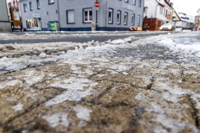 Eisregen in Hessen-stock-foto