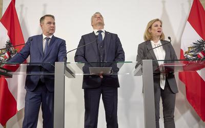 Koalitionsgespr?che ?VP, SP?,  NEOS-stock-foto