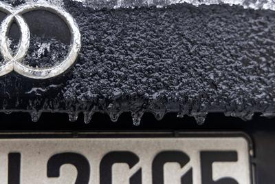 Eisregen in Hessen-stock-foto