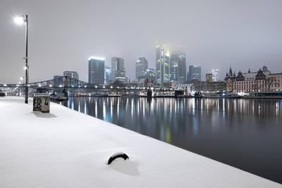 Schnee in Frankfurt am Main-stock-foto