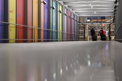 Fr?her Morgen am K?ln Bonn Airport-stock-foto