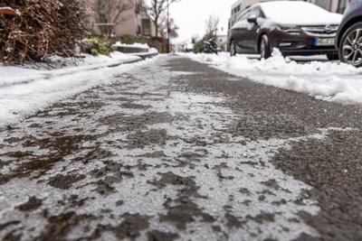 Eisregen in Hessen-stock-foto