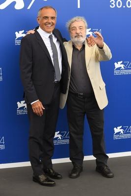 Venice Film Festival Director Alberto Barbera and Italian director Gianni Amelio attend the Jury photocall during the 7-stock-foto