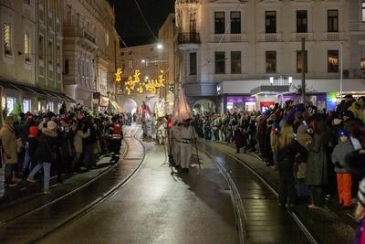 Traditional Gloecklerlauf ceremony-stock-foto