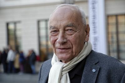 26.03.2018, Berlin, Deutschland - Foto: Eugen Gomringer, Dichter und Schriftsteller und Urheber des Gedichts avenidas a-stock-photo