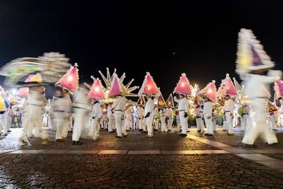 Traditional Gloecklerlauf ceremony-stock-foto