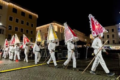 Traditional Gloecklerlauf ceremony-stock-foto
