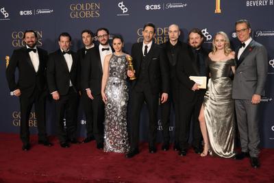 81st Annual Golden Globe Awards - Press Room-stock-foto