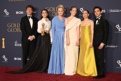 81st Annual Golden Globe Awards - Press Room-stock-foto