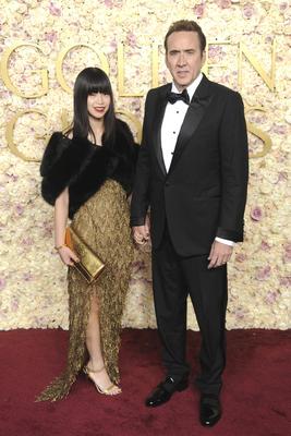 Nicolas Cage mit Ehefrau Riko Shibata-stock-foto