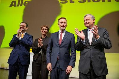 126. Ordentlicher Landesparteitag, Dreikoenigskundgebung der Freien Demokraten. 6. Januar 2025 im Stuttgarter Opernhaus, Dreikoenigstreffen der Freien Demokraten 2025, GER-stock-photo