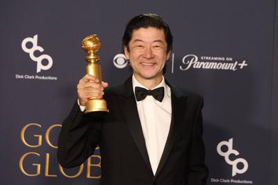 81st Annual Golden Globe Awards - Press Room-stock-foto