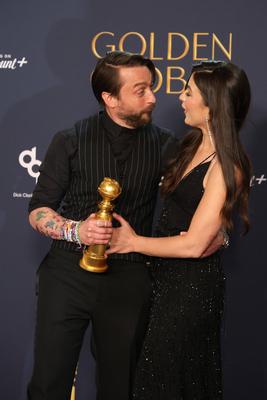 81st Annual Golden Globe Awards - Press Room-stock-foto