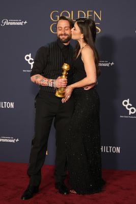 81st Annual Golden Globe Awards - Press Room-stock-foto