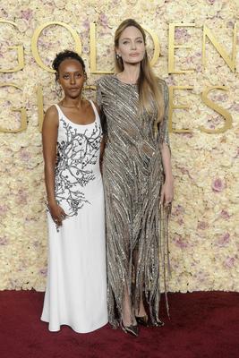 Angelina Jolie mit Tochter Zahara Jolie-stock-foto