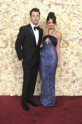 Miles Teller und Keleigh Sperry-stock-foto