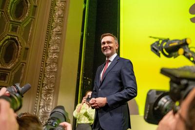 126. Ordentlicher Landesparteitag, Dreikoenigskundgebung der Freien Demokraten. 6. Januar 2025 im Stuttgarter Opernhaus, Dreikoenigstreffen der Freien Demokraten 2025, GER-stock-foto