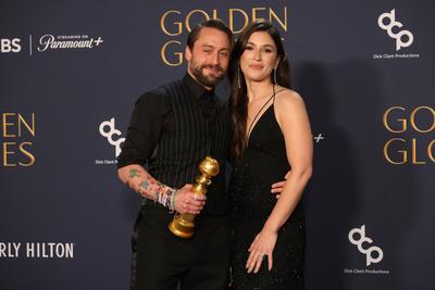 81st Annual Golden Globe Awards - Press Room-stock-foto