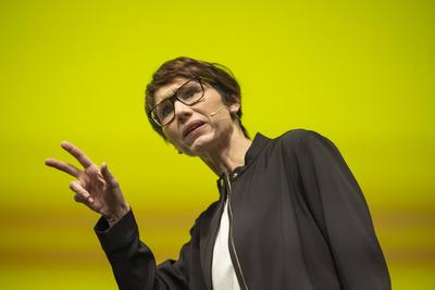 Dreik?nigstreffen 2025 der FDP in Stuttgart. Judith Skudelny MdB, Generalsekret?rin und Spitzenkandidatin der FDP Baden--stock-foto