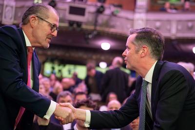 FDP Dreikoenigstreffen in Stuttgart-stock-foto