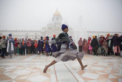 Guru Gobind Singh's birth anniversary celebrations, in Amritsar, India-stock-photo