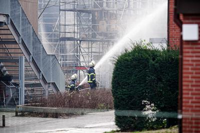 Feuer in der Schule Mendelstrasse, 07.01.2025-stock-foto