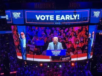 RECORD DATE NOT STATED Discurso de comicio do presidente donald j. Trump no iconico madison square garden, em nova york.-stock-foto