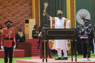 President John Dramani Mahama inauguration in Accra, Ghana-stock-foto