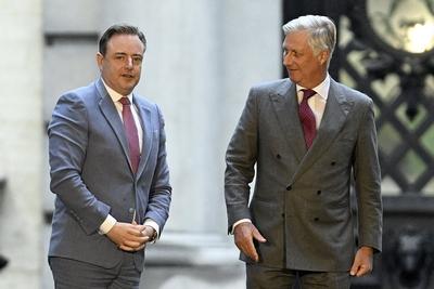 Consultations of King Philippe with informeur Bart De Wever 07/01/2025-stock-foto