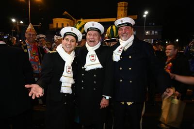 K?lner Karneval Dreigestirn zieht in die Hofburg-stock-photo
