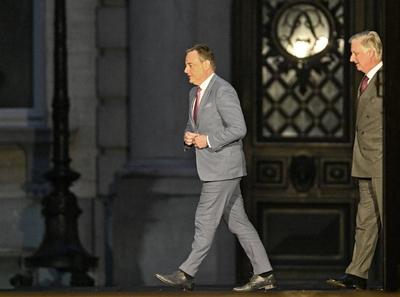 Consultations of King Philippe with informeur Bart De Wever 07/01/2025-stock-foto