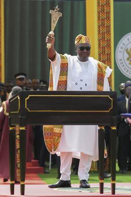 President John Dramani Mahama inauguration in Accra, Ghana-stock-foto