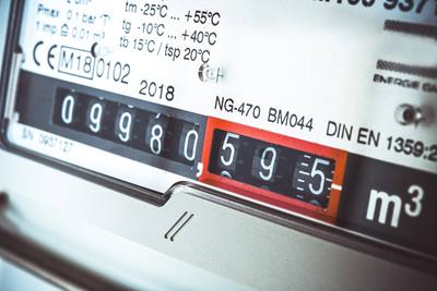 Gasz?hler, Gaspreis *** Gas meter, gas price-stock-foto