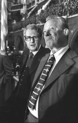 Hans-Jochen Vogel * 3. Februar 1926 in G?ttingen ist ein deutscher Politiker (SPD). Vogel war von 1960 bis 1972 Oberb?r-stock-photo