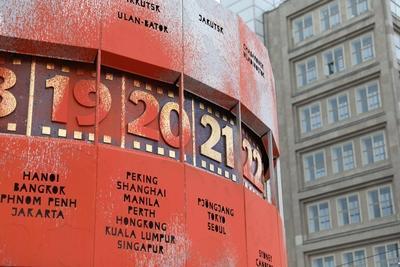 News Bilder des Tages Berlin, Deutschland, 17.10.2023: Protest von Klimaaktivisten der Letzten Generation am Alexanderpl-stock-foto
