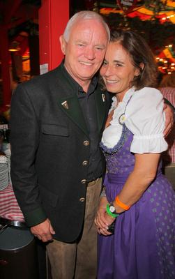 Oktoberfest 22.09.2012 Manager Werner Baldessarini (HugoBossAG) + Frau Cathrin, Prominente, Promis im Festzelt - Hippodr-stock-photo