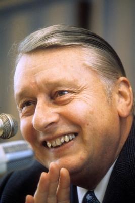 Bundesbauminister Lauritz Lauritzen (BRD/SPD-Spitzenkandidat Schleswig Holstein)-stock-foto