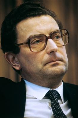 Deutschland, Bonn, 1980 Gerhart Baum, Bundesinnenminister Gerhart Baum *** Germany, Bonn, 1980 Gerhart Baum, Federal Mi-stock-foto