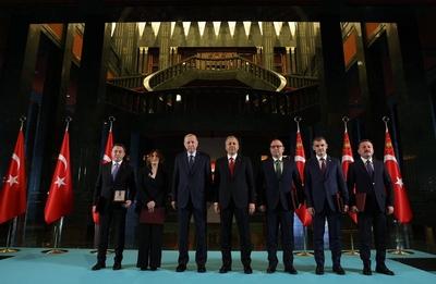 Turkish President Recep Tayyip Erdogan attends an event held to mark Administrative Officials Day-stock-foto