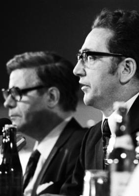 Der 15. ordentliche Parteitag der SPD 1973 DEU, Deutschland, Hannover: Der 15. ordentliche Parteitag der SPD in der Sta-stock-foto
