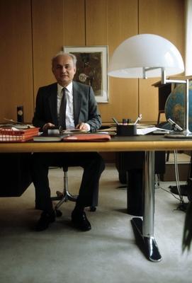 Hans Matth?fer (Deutschland/SPD/Bundesminister f?r Forschung und Technologie)-stock-foto