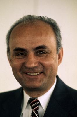 Hans Matth?fer (Deutschland/SPD/Bundesminister f?r Forschung und Technologie)-stock-foto