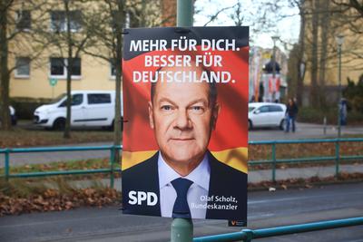 Wahlplakate in Potsdam-stock-foto