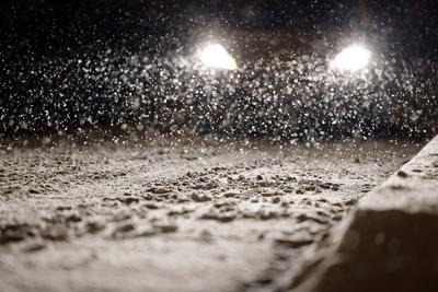 Schneefall im Rheinland-stock-photo