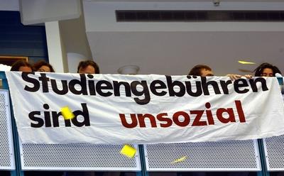 Protestaktion gegen Studiengeb?hren-stock-foto