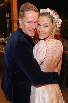Oktoberfest 27 09 2018 Anna Maria Zimmermann + Mann Christian Tegeler im Festzelt Kaefers Wiesn Sc-stock-photo
