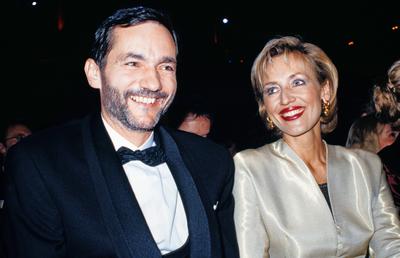 Verleihung der Goldenen Kamera in Berlin, 1998, Moderatorin Petra Gerster erh?lt die Goldene Kamera f?r die Beste Modera-stock-foto