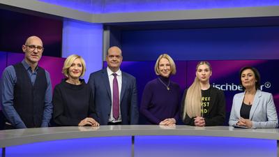 News Themen der Woche KW11 News Bilder des Tages v.l. Lars Saenger, Petra Gerster, Robin Alexander, Katrin Eigendorf, An-stock-foto