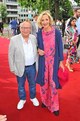 NIBELUNGEN FESTSPIELE. Hans-Joachim Heist und Petra Gerster anl??lich der Premiere des St?ckes Der Diplomat im Rahmen de-stock-photo